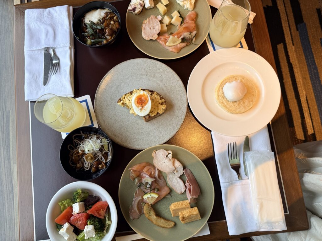 ヒルトン東京のラウンジ朝食